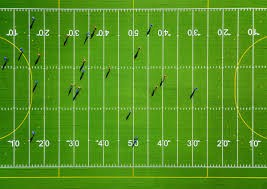 American football field, a rectangular field, 120.0 yd (109.73 m) × 53 1/3 yd (48.74 m) or 6400 yd2 (5351.2 m2). 18 000 Years From Now People Will Still Play Football Wired