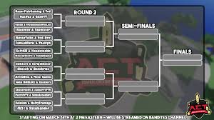 It includes those who are seems valid and also the old ones which can. Bandites On Twitter Here Is The Official Bracket For The Arsenal Creator Tournament Credit To Classicrampage For The Awesome Logo The Event Will Take Place On March 14th Starting At 2 Pm