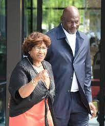 Michael Jordan with his mom Deloris in 2024