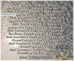 Just Because I Don T Say I Love You Inspirational Words Sayings Say I Love You