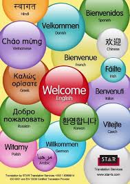 Subscribe to my free french lessons! Free Welcome Poster In 16 Different Languages Star