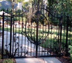 Buy great products from our wooden gates category online at wickes.co.uk. Hand Forged Garden Gate With Sweet Pea Vines And Iris Flower Decorations