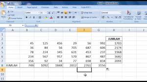 Cara Rumus Penjumlahan Di Excel Youtube