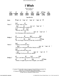 wonder i wish sheet music for guitar chords pdf