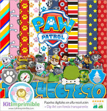 Nos coups de coeur sur les routes de france. Digital Paperpapel Digital Paw Patrol M7 Patrones Personajes Y Accesorios