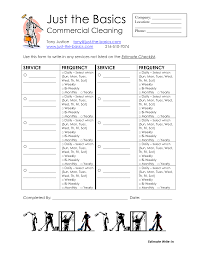 Commercial Cleaning Checklist Printable House Cleaning