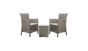 Garden and patio furniture sets; Buy Keter Iowa 2 Seater Rattan Effect Bistro Set Cappuccino Patio Sets Argos