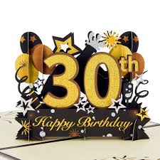 HOMANGA Happy 30th Birthday Pop Up Card, 30th Birthday Card with Note and  Envelope, 30th Birthday Gifts for Husband, Wife, Men, Women, 30 Years 3D  Pop Up Birthday Greeting Card 15x20cm :
