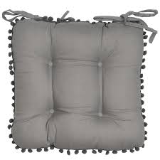 Adding a cushion like this to your bench is a great way to round it out with a padded touch. Set Of 2 Pom Pom Seat Pads
