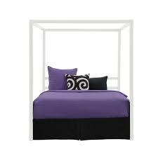 It includes secured metal slats, metal side rails and additional center legs for added support. Dhp Modern Metal Canopy Bed Queen White Walmart Com Walmart Com