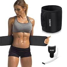 Intey Sweat Waist Trimmer Premium Weight Loss Ab Belt For Men Women Including Free Measuring Tape
