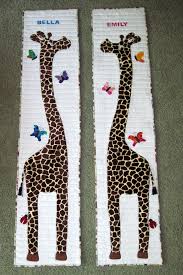 Giraffe Growth Charts I Made For My Twin Granddaughters