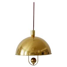 Rare Mid Century Modern Brass Pendant Lamp By Florian Schulz 1960s Germany Brass Pendant Lamp Pendant Lamp Brass Pendant Light