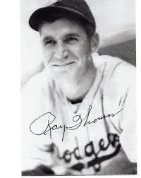 RAY THOMAS BROOKLYN DODGERS DECEASED SIGNED AUTOGRAPHED 8X10 PHOTO W/COA