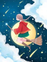 سماء نجمية حلم شفاء جميل جديدة فتاة سحابة صورة توضيحية على Pngtree غير محفوظة الحقوق Cloud Illustration Image Illustration Starry Sky