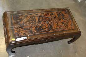 Check spelling or type a new query. Carved Wood Glass Top Coffee Table