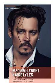 Cool Masculine Look Medium Hair Styles Johnny Depp Hairstyle Mens Hairstyles Medium