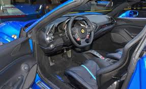 2016 Blue Ferrari 488 Spider Interior Sideview Ferrari 488 Ferrari Jaguar F Type