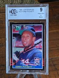 2002 donruss diamond kings heritage collection #hc8 kirby puckett: 1985 Leaf Donruss Kirby Puckett Rookie Baseball Card Bccg 9 Nm Mt Fine Vintage And Modern Sports Card Collection Mantle Gretzky Rc Mays Aaron Ernie Banks Rc Jordan 2nd Year And