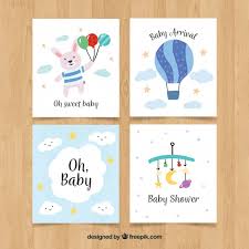 In any fashion, putting the pen to paper on a baby shower when it comes to writing your baby shower card, begin your efforts with the introduction before you write a heartfelt message, send well wishes, and sign off. Free Vector Lovely Hand Drawn Baby Shower Card Collection