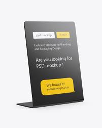 Download Plastic Table Tent Mockup In Indoor Advertising Mockups On Yellow Images Object Mockups PSD Mockup Templates