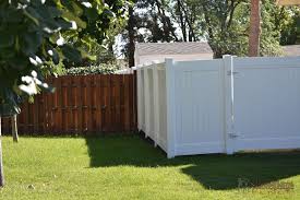 Weatherable vinyl exterior with aluminum reinforced rails, that offers low maintenance. White Privacy Vinyl Fence Provo Ut Vinyl Fencing Utah
