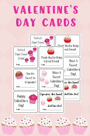 The loveliest week of the year, the valentine's week or love week! Cute Cupcake Valentine S Day Cards Print Them Today Mom Does Reviews