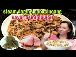 Di indonesia sendiri sudah banyak resep makanan sayur yang lezat dan menyehatkan. Resep Team Babi Cincang Sayur Asin Resep Babi Cincang Kukus Tim Daging Babi Youtube Puwa Weh