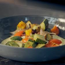 Roasted Ratatouille With Polenta From Barefoot Contessa Preheat The Oven To 450 Degrees Place The Zucchini Eggpla Recipes Food Network Recipes Veggie Dishes