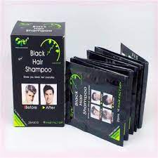 A man shows the black hair shampoo how to use it. Black Magic Hair Dye Shampoo At Rs 30 Piece Hair Shampoo Id 6505879348