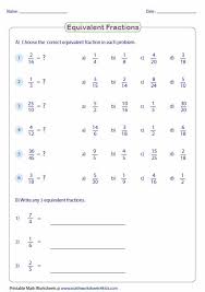 Knowing how to convert a fraction into an with over 10 years of teaching experience, david works with students of all ages and grades in the number may not always be a whole number. Printable Fraction Worksheets Equivalent Fractions 5 Cute766