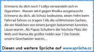 Erinnerst Du Dich Nochlollys Verwandeln Sich In Zigaretten Wasser