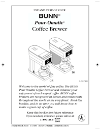 Ereplacementparts.com from www.ereplacementparts.com ereplacementparts intended for bunn coffee maker parts diagram, image size 620 x 738 px, and to view here is a picture gallery about bunn coffee maker parts diagram complete with the description of the image, please find the image you need. Bunn Pour Omatic B8 Use And Care Manual Pdf Download Manualslib