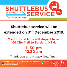 Check spelling or type a new query. Ioi City Mall We Have Extended Our Shuttlebus Service Facebook
