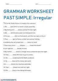 Irregular Verbs Interactive And Downloadable Worksheet You Can Do The Exercises Online Or Download The Works Irregular Verbs Verb Worksheets Teaching Spelling