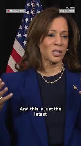 Kamala Harris blasts Donald Trump's comment that he would protect women  “whether the women like it or not” as “offensive to everybody.”