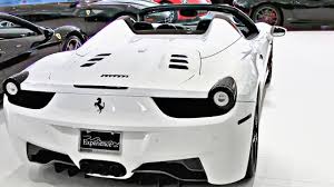 To hire the ferrari 458 italia spider cabrio we offer you to make a request for car. Ferrari 458 Spider Snow White Convertible Youtube