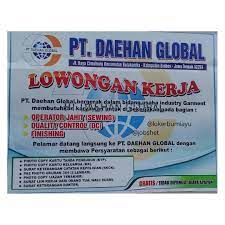 Lowongan kerja garmen terbaru juni 2021. Lowongan Kerja Pt Daehan Global November 2019