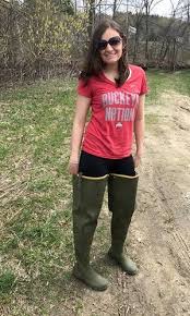 The girls in leather and boots. Girls In Waders High Jump Black Unisex Breathable Waders For Fishing