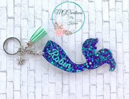 Excited To Share This Item From My Etsy Shop Mermaid Tail Keychain Mermaid Keyring Personalized Mermaid Gift Cust Acrylic Keychains Keychain Mermaid Gifts