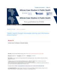 Pdf Cervical Cancer In Zimbabwe A Situation Analysis