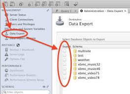 Mysql Workbench Export One Or More Databases Backen