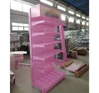 Multifunctional Pink Supermarket Shelf Makeup Gondola Shelves