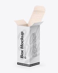 Download Paper Box W Green Dropper Bottle Mockup In Box Mockups On Yellow Images Object Mockups