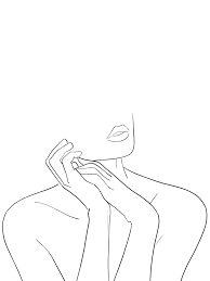 Black And White Line Art Design Woman Hands Line Art Line Art Flowers Line Art Design Rose Line Art