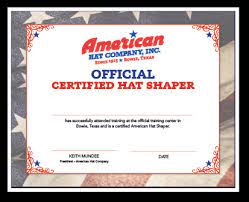 Hat Shaping School American Hat Company