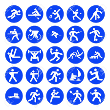 Los juegos olímpicos de verano, los juegos olímpicos de invierno. Logotipos De Deportes Los Juegos Olimpicos Azul Sobre Fondo Blanco Ilustraciones Vectoriales Clip Art Vectorizado Libre De Derechos Image 9777030