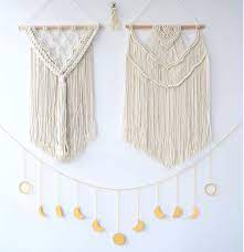 Maybe you would like to learn more about one of these? Amazon Com Macrame Wall Hanging Pack Of 2 With Free Moon Wall Decor And Macrame Keychain Boho Decor Wall Decor Boho Wall Decor Bedroom Wall Decor Room Decor