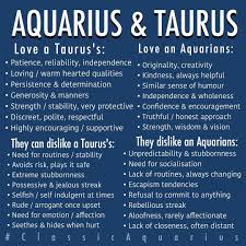 Aquarius Taurus Relationship Listed Above Are The Positive Aspects Of A Relationship Friendsh Taurus And Aquarius Aquarius Aquarius Taurus Compatibility