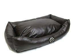Pros of a leather dog bed. Washable Faux Leather Extra Large Dog Bed In Brown Buy Online In Andorra At Andorra Desertcart Com Productid 103884725
